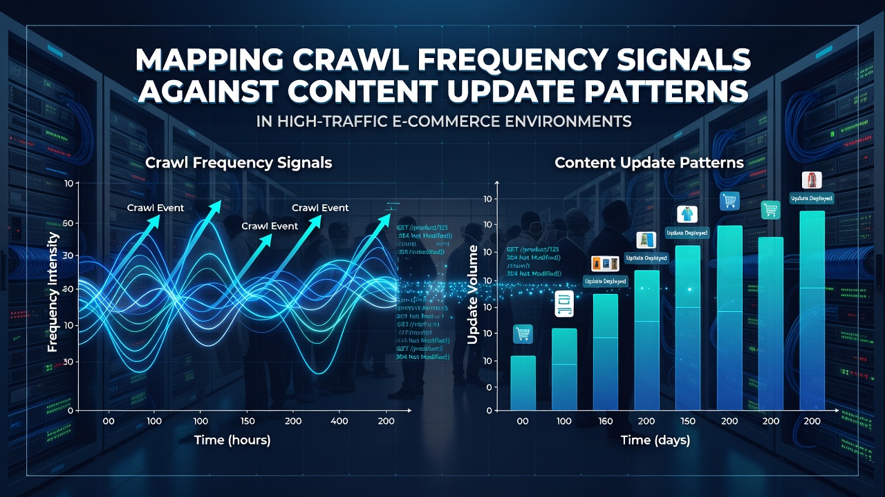Detailed chart showing correlation between content modifications and crawler visit intervals in October 2026 e-commerce datasets
